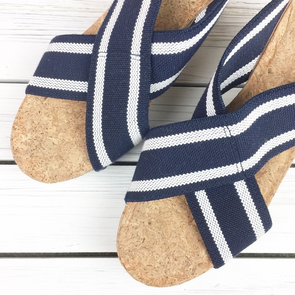 Lucky Brand Miller2 Navy Platform Wedge 10 - Picture 3 of 8